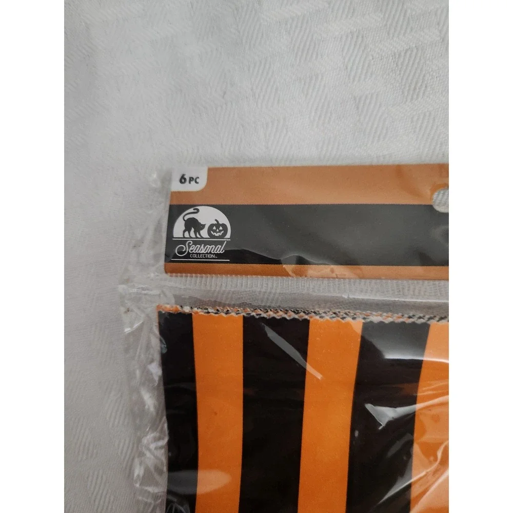 Seasonal Collection Halloween Lunch Sacks 6pk Hocus Pocus Orange Black Stripes